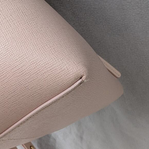 Mansur Gavriel Grained Calfskin Leather Bucket Mini Backpack Rosa - Picture 9 of 13